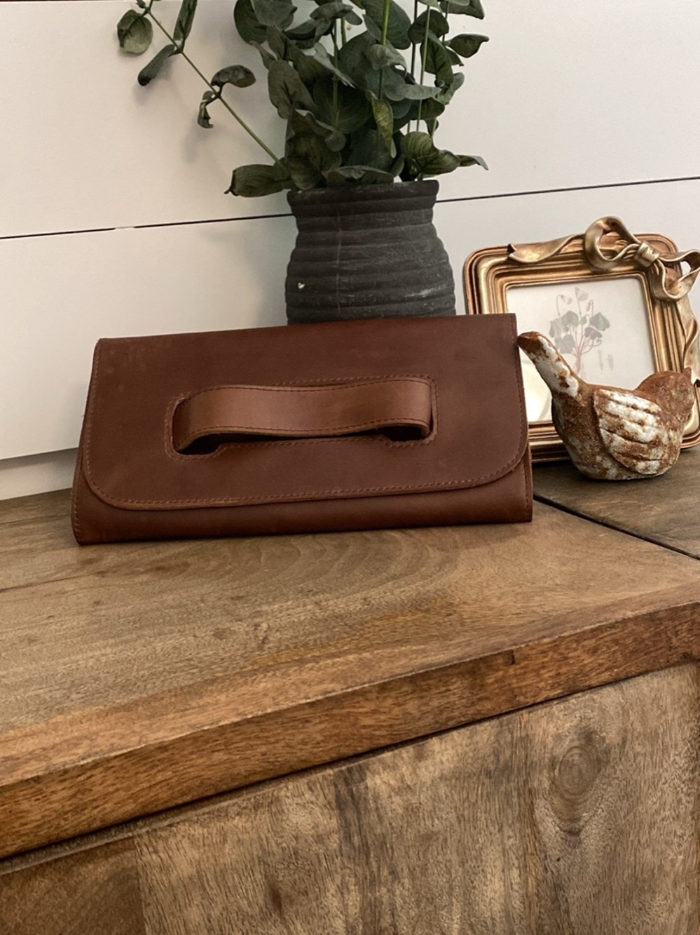 ABLE Whiskey Leather Clutch